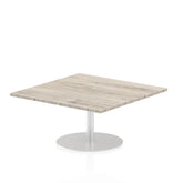 Dynamic Italia 1000mm Poseur Square Table Grey Oak Top 475mm High Leg ITL0351 DD